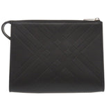 Burberry Clutch bag leather black Pouch mens
