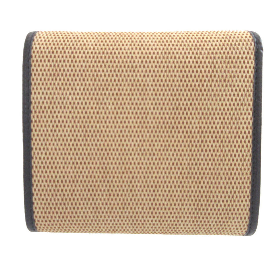 Gucci Bifold Wallet 621891 Canvas, Leather beige Compact wallet Horsebit 1955 Women