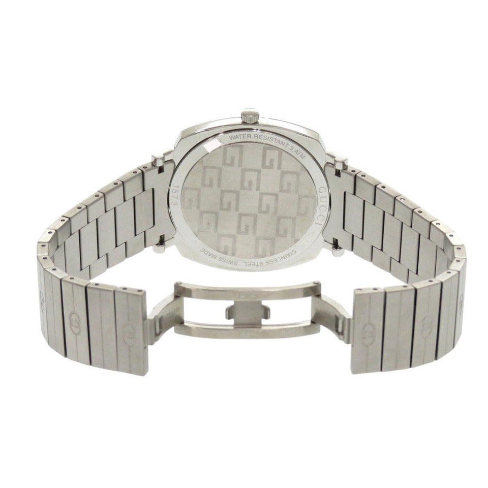 Gucci Watches Quartz YA1574401 Stainless Steel Silver Quartz GRIP white dial unisex(Unisex)