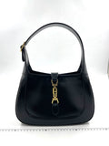 Gucci Jackie 1961 Black Leather Bag with Adjustable Strap
