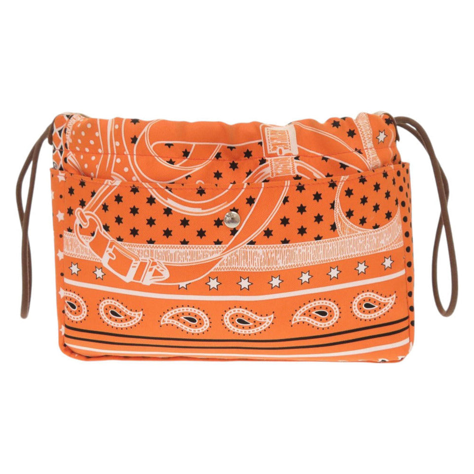 Hermes Pouch silk Orange Foolby 20 Bag in Bag Women