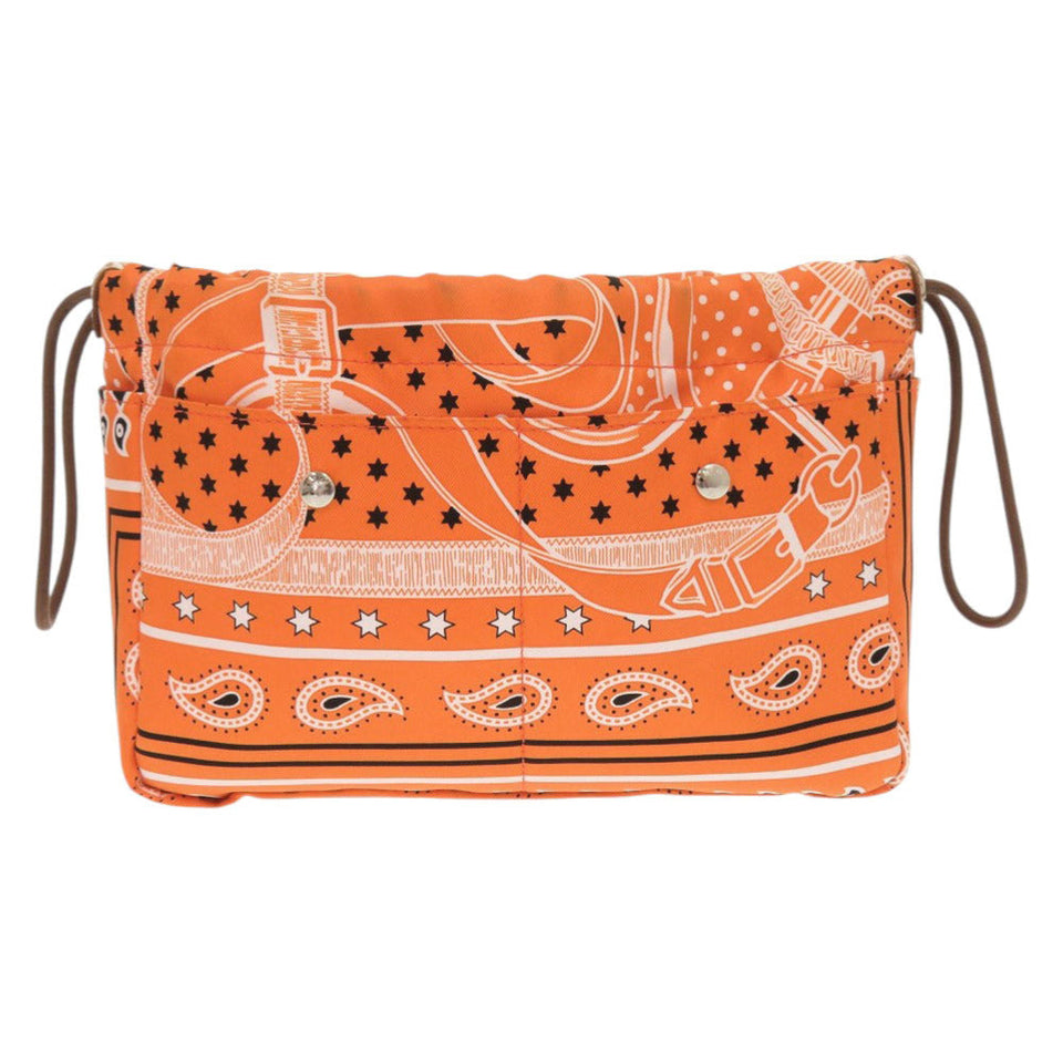 Hermes Pouch silk Orange Foolby 20 Bag in Bag Women