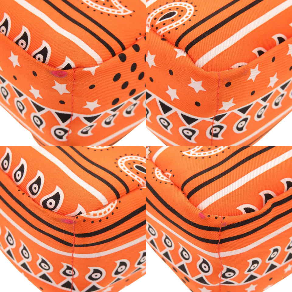 Hermes Pouch silk Orange Foolby 20 Bag in Bag Women
