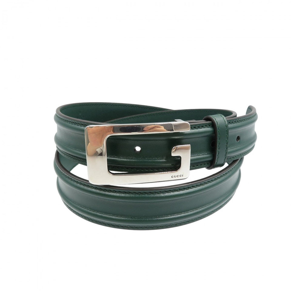 Gucci belt 709950 leather green mens 95