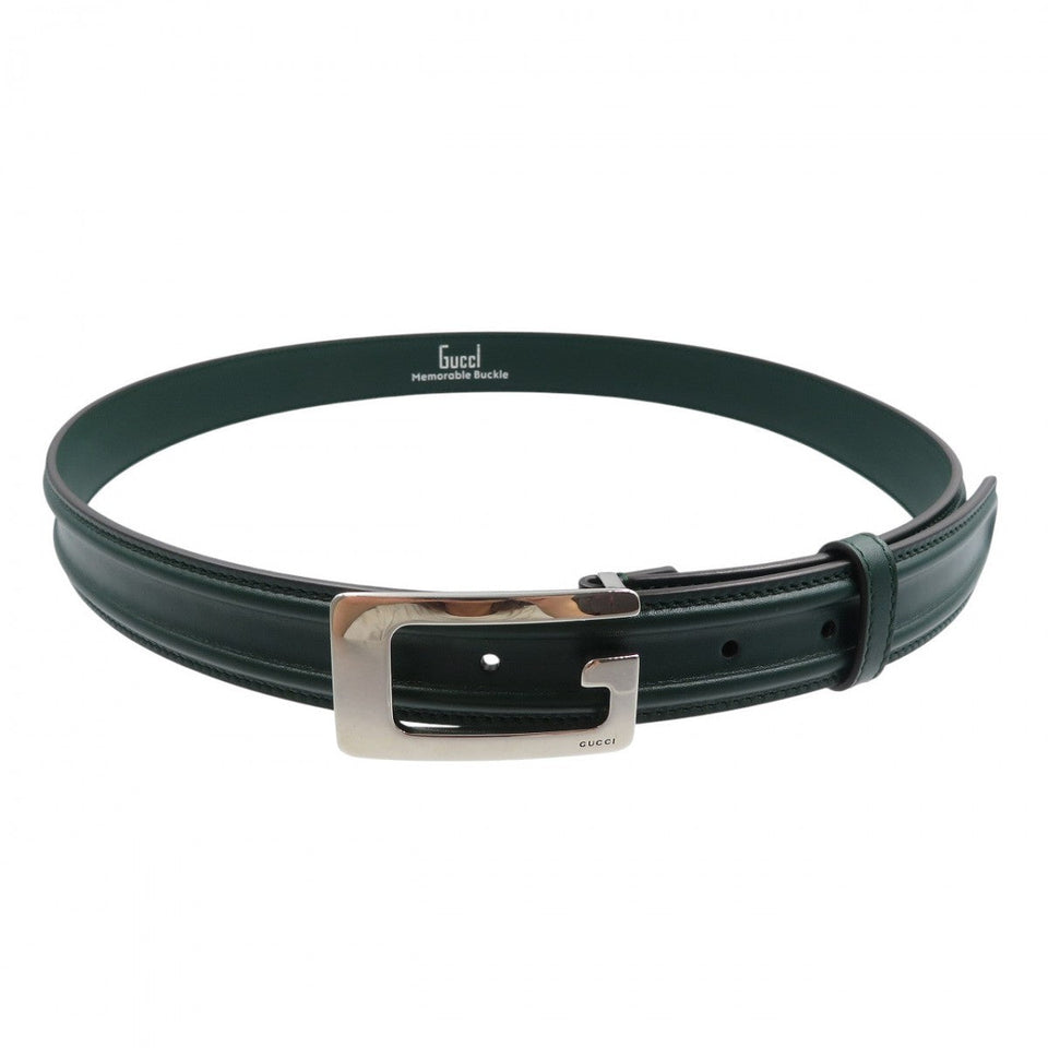 Gucci belt 709950 leather green mens 95