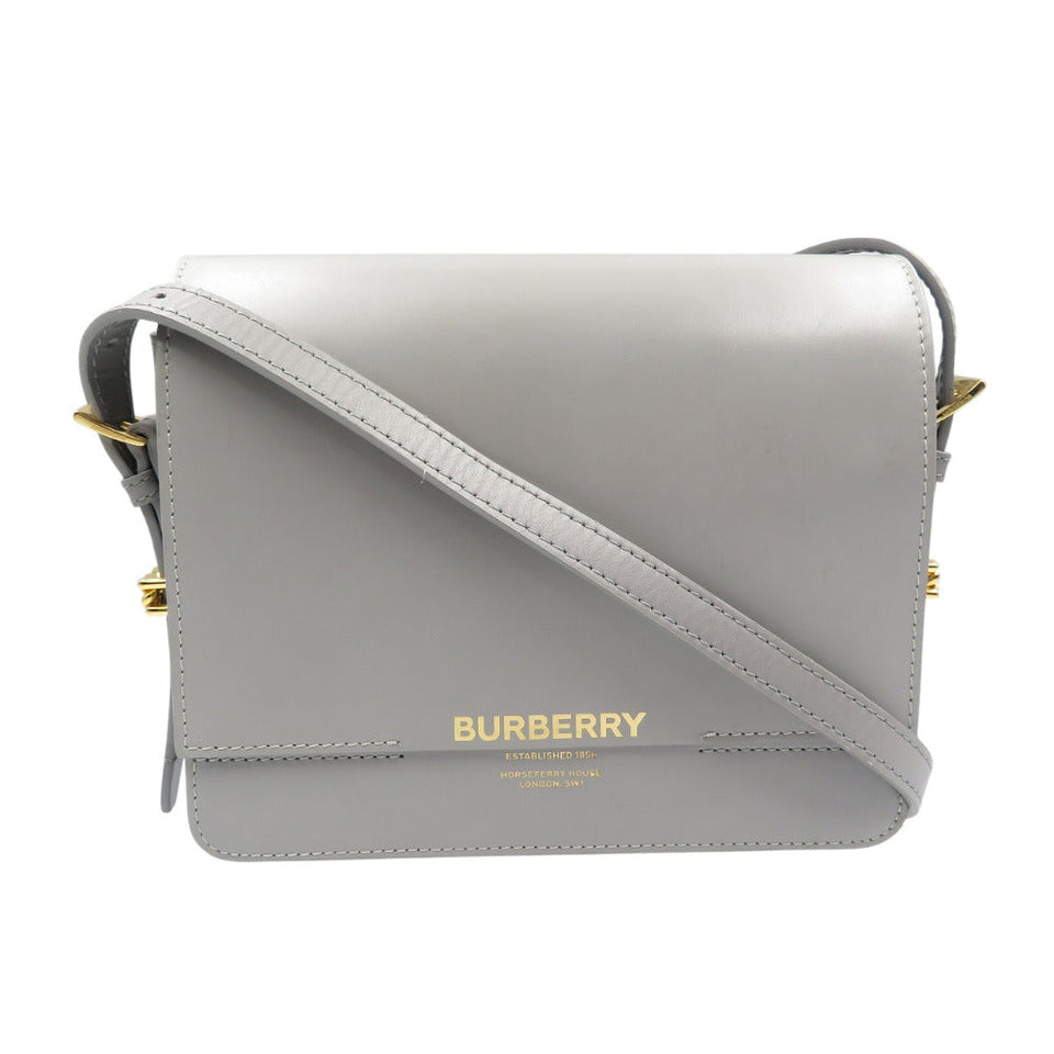 Burberry Shoulder Bag leather gray Women