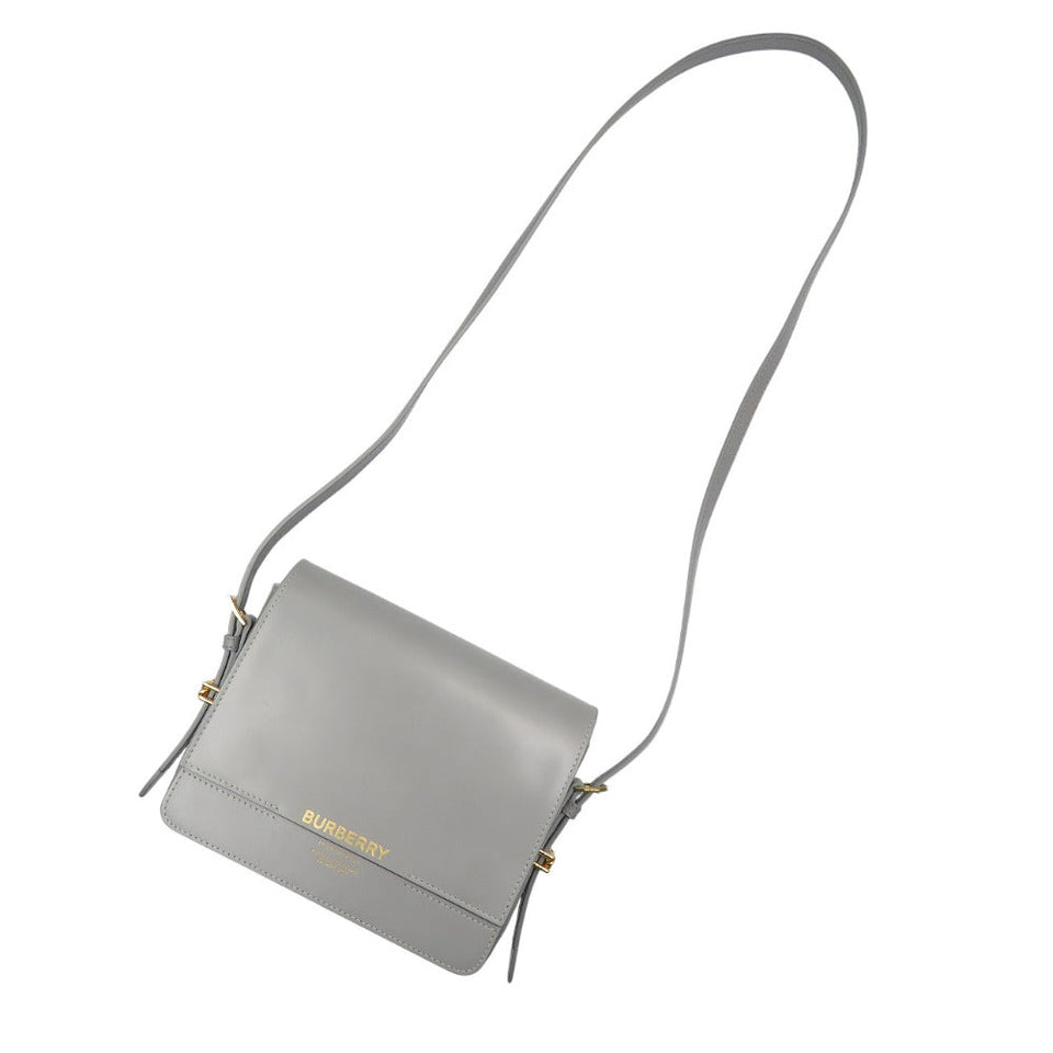 Burberry Shoulder Bag leather gray Women