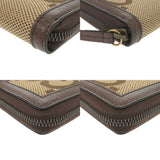 Gucci Long Wallet Purse 658634 Canvas, Leather Brown Jumbo GG Bamboo Women