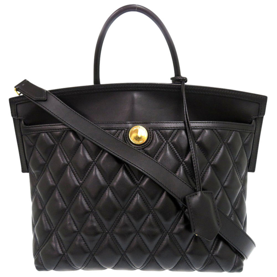 Burberry Handbag leather black 2WAY Women