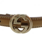 Gucci belt 15614 leather gold 85ã»34