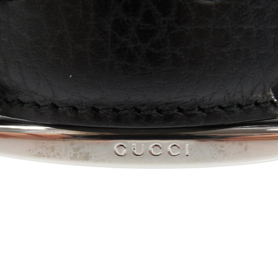 Gucci belt 449716 leather black mens 85/34