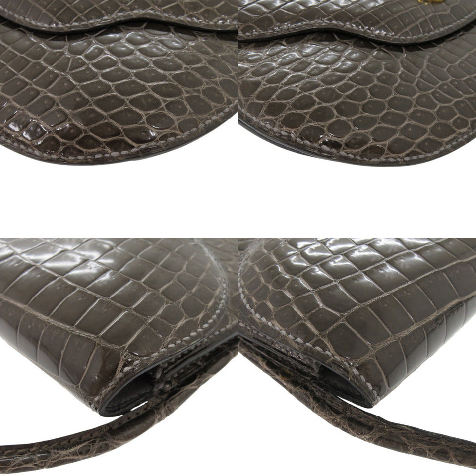 Hermes Shoulder Bag Polosus Gray type Paula Women