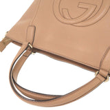 Gucci Handbag 369176 leather pink beige Soho