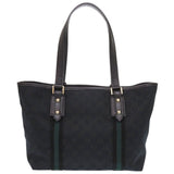 Gucci Tote Bag 137396 canvas black GG Sherry line Women