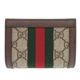 Gucci Bifold Wallet 813296 PVC coated canvas, leather Brown GG Supreme Ophidia medium Women