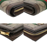 Gucci Bifold Wallet 813296 PVC coated canvas, leather Brown GG Supreme Ophidia medium Women