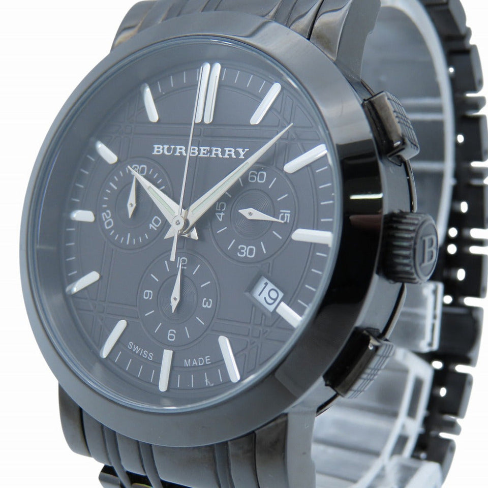 Burberry Watches Quartz BU1373 Stainless Steel black Chronograph black dial