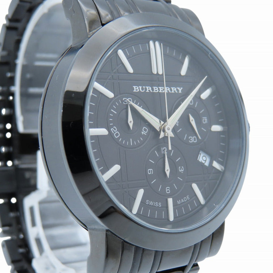Burberry Watches Quartz BU1373 Stainless Steel black Chronograph black dial