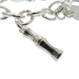 Gucci bracelet Silver925 Silver Multi Logo G Logo Drop Charm Dog Tag Bamboo Women 17