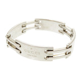 Gucci bracelet Silver925 Silver logo plate Women