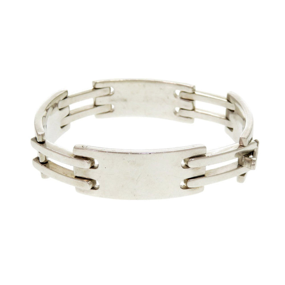 Gucci bracelet Silver925 Silver logo plate Women