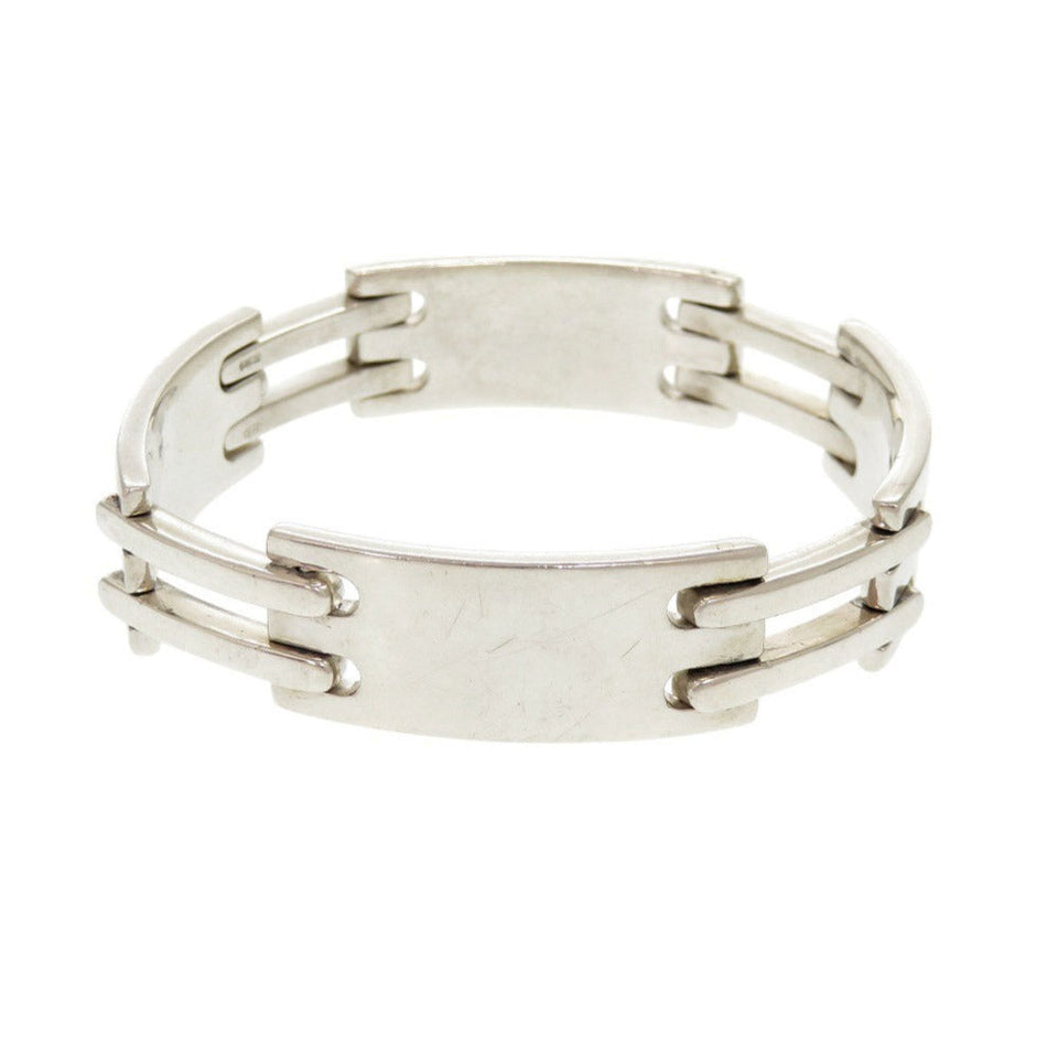 Gucci bracelet Silver925 Silver logo plate Women