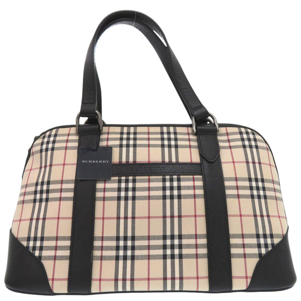 Burberry Handbag canvas Nova Check Mini Boston Duffel bag mens