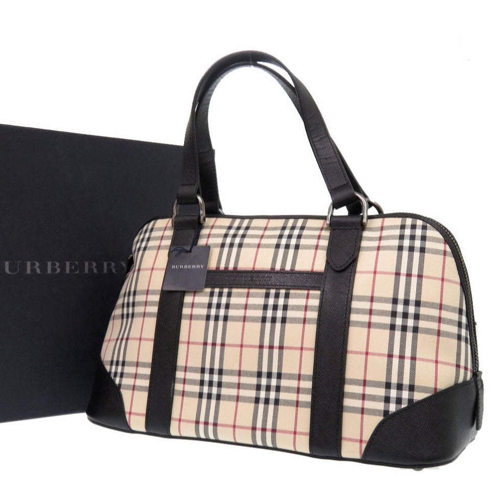 Burberry Handbag canvas Nova Check Mini Boston Duffel bag mens
