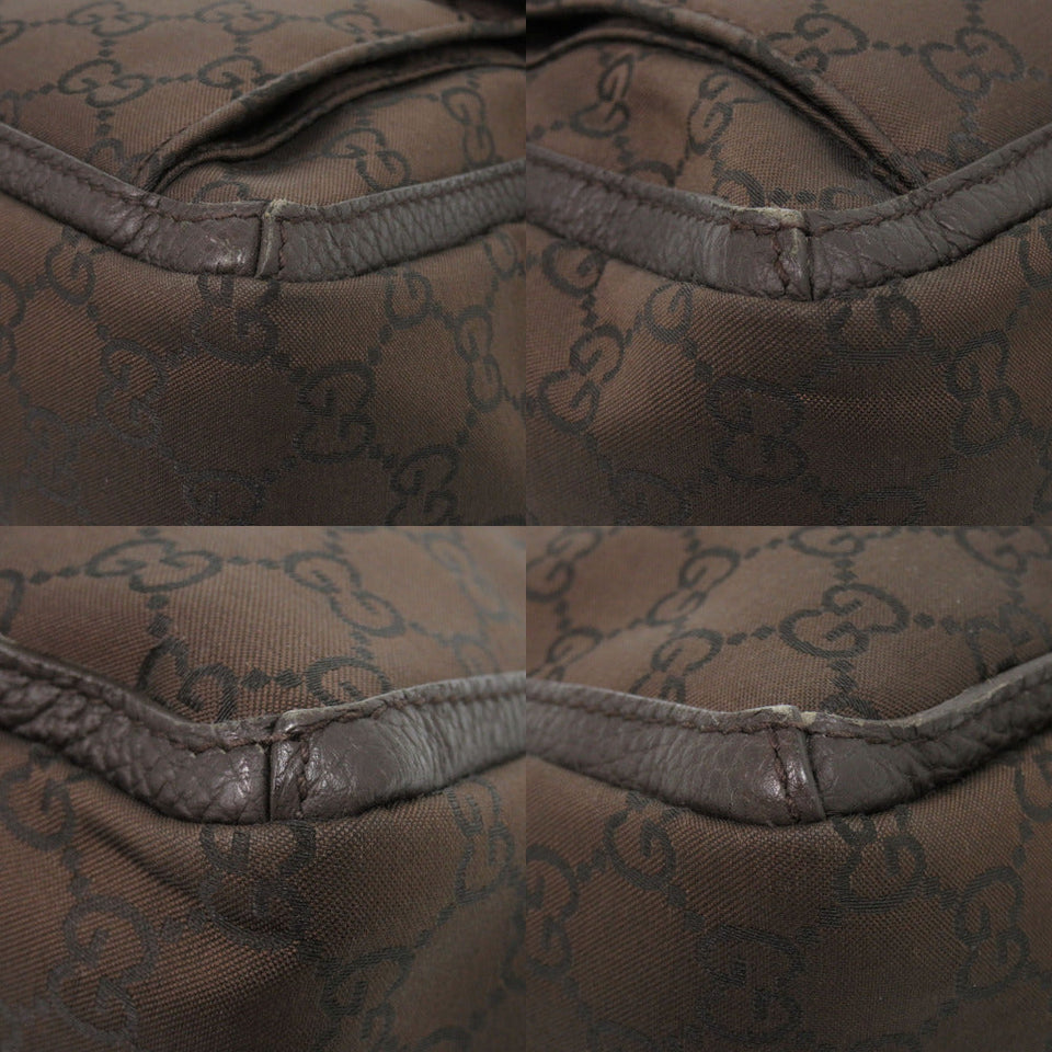 Gucci Tote Bag 268639 Nylon Brown Abbey Women
