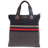 Gucci Tote Bag 268112 Nylon, Leather Navy Diamante Women