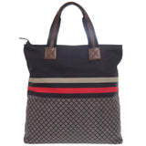 Gucci Tote Bag 268112 Nylon, Leather Navy Diamante Women