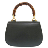Gucci Handbag 000 29 0633 leather green Bamboo Women