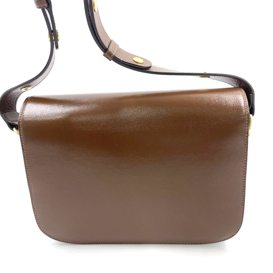 Gucci 1955 Horsebit Shoulder Bag Caramel Brown Small Leather