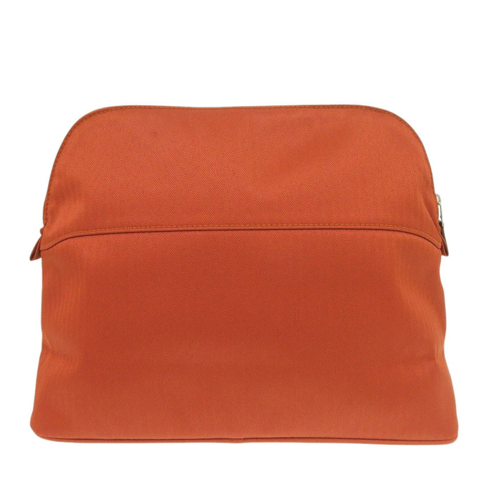 Hermes Pouch cotton Orange Bored porch GM Women