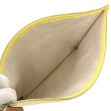 Hermes Pouch cotton yellow H Tissage Flat Pouch Women