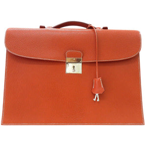 Hermes Business bag Buffl Brown Kirius Women