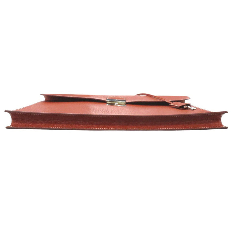 Hermes Business bag Buffl Brown Kirius Women
