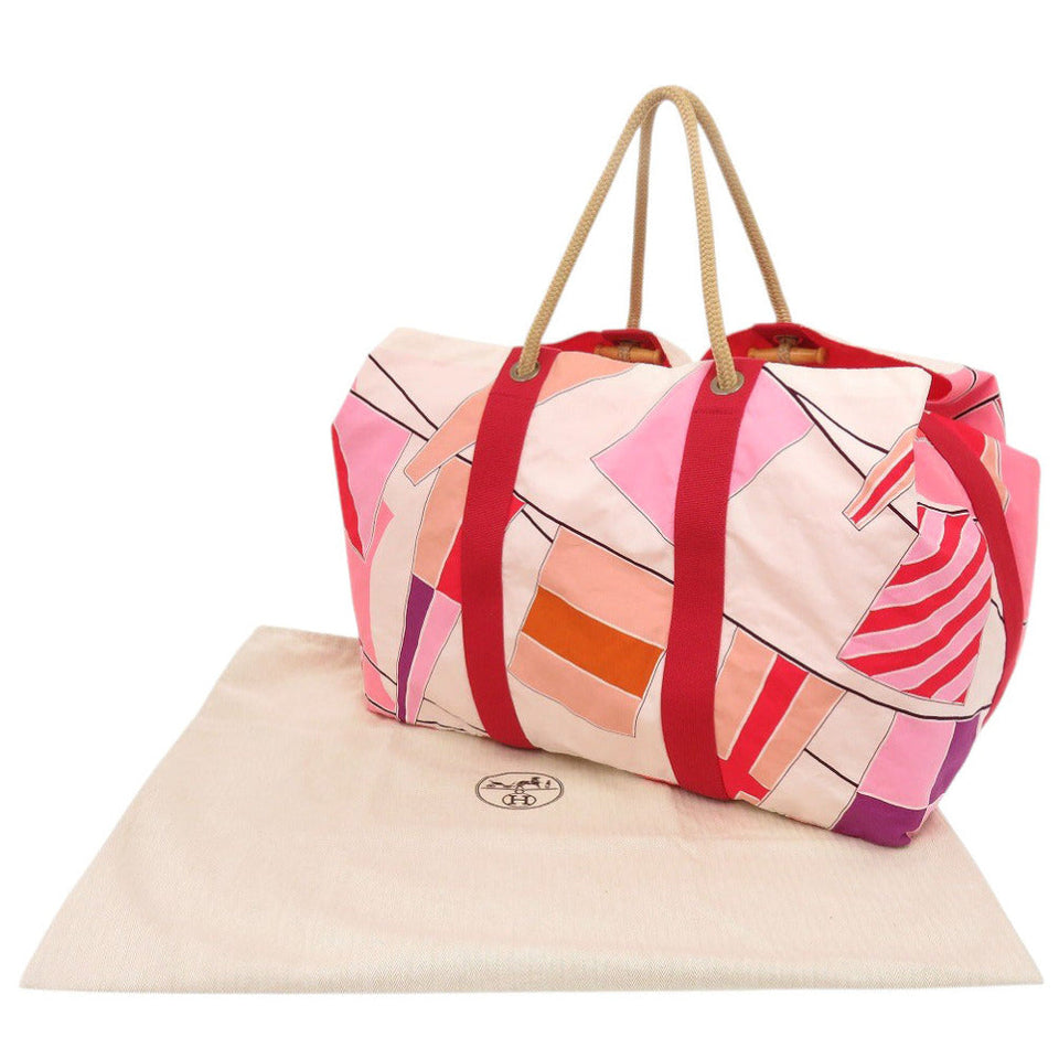 Hermes Tote Bag cotton multicolor