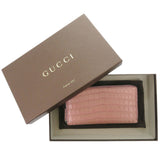 Gucci Long Wallet Purse 374850 Matt Croco purple