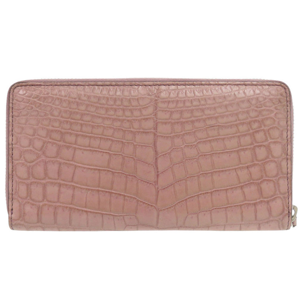 Gucci Long Wallet Purse 374850 Matt Croco purple