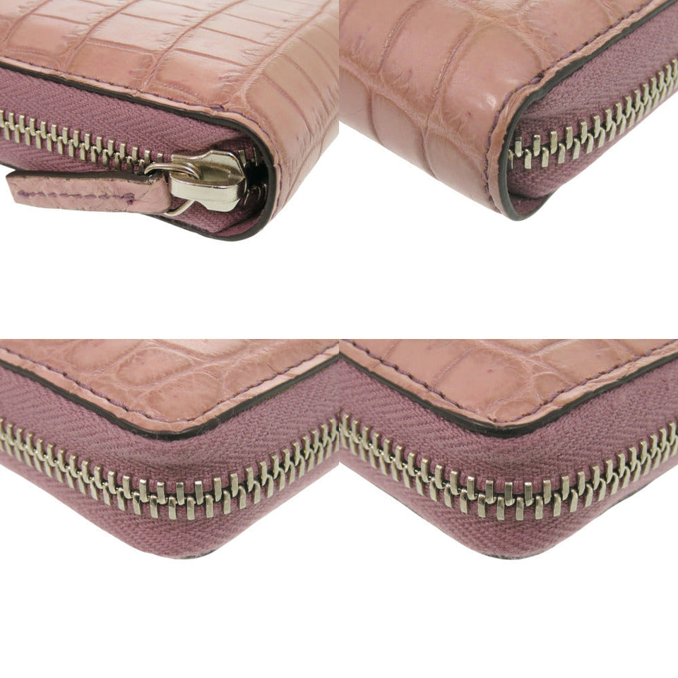 Gucci Long Wallet Purse 374850 Matt Croco purple
