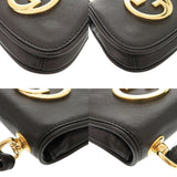 Gucci Shoulder Bag 698635 leather black Shoulder pouch Blondy Women