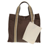 Hermes Tote Bag 2201-20 canvas Brown Sac de Platage