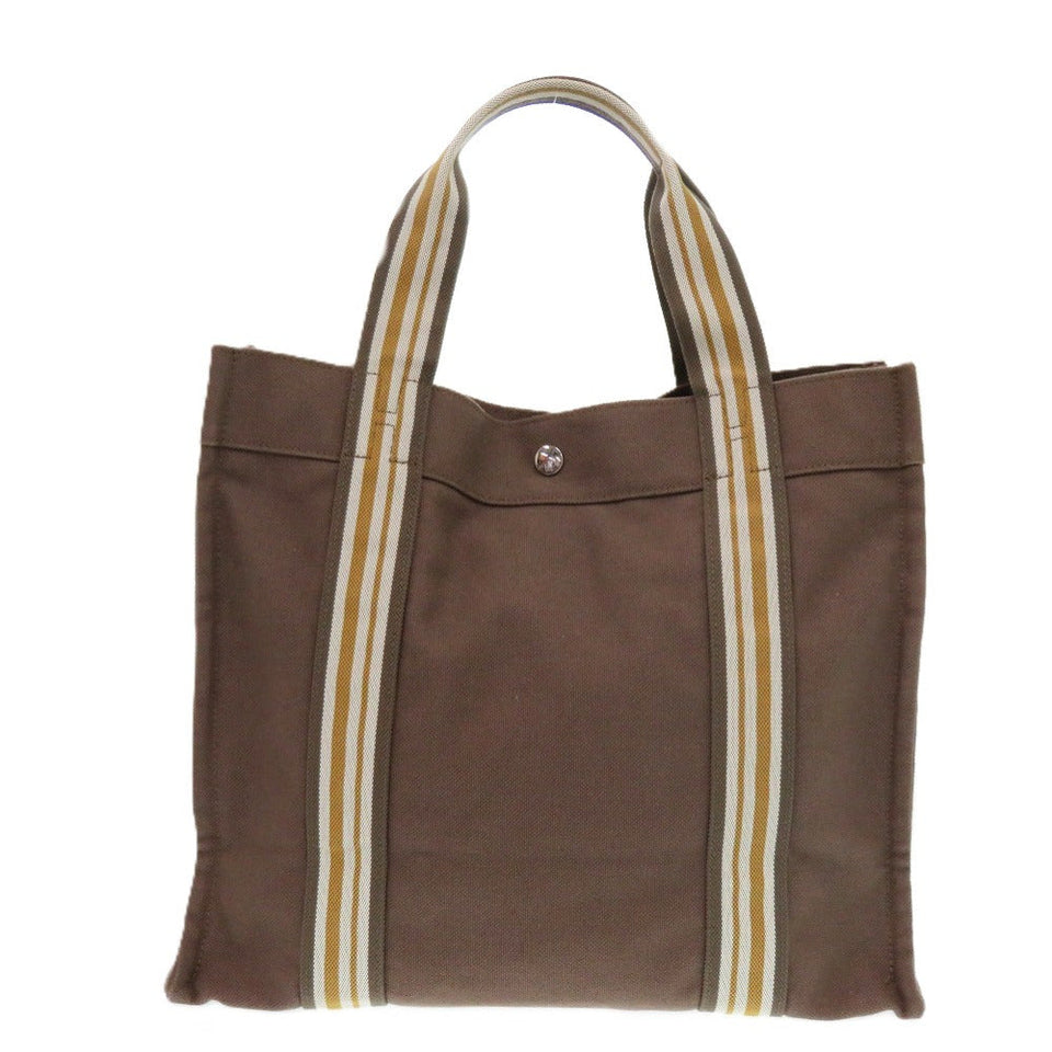 Hermes Tote Bag 2201-20 canvas Brown Sac de Platage