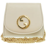 Gucci Bifold Wallet 725219 leather white Chain wallet Blondy Women