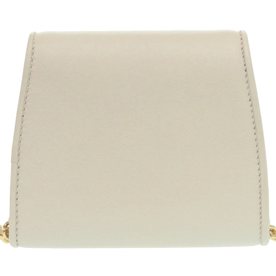 Gucci Bifold Wallet 725219 leather white Chain wallet Blondy Women