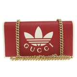 Gucci Shoulder Bag 621892 leather Red x Adidas
