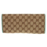 Gucci Shoulder Bag 117594 GG canvas Blue type Bamboo Women