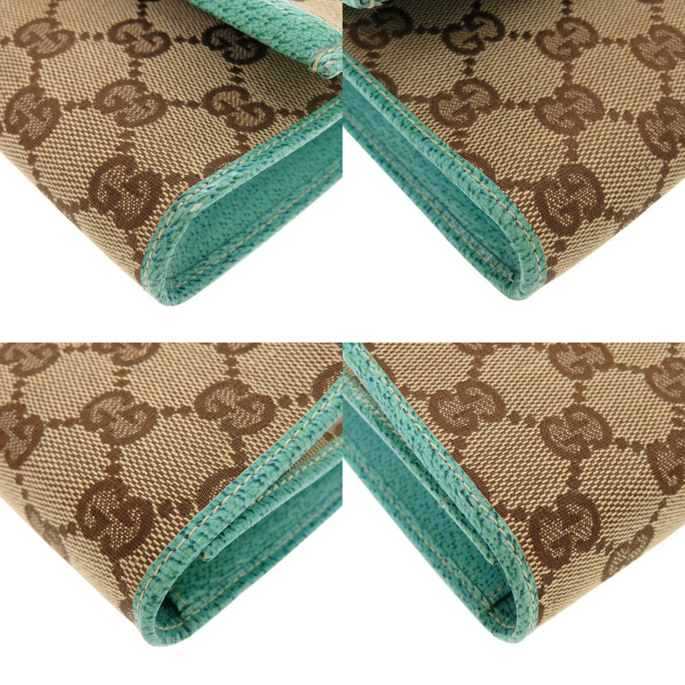 Gucci Shoulder Bag 117594 GG canvas Blue type Bamboo Women