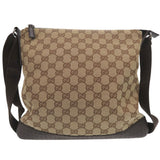 Gucci Shoulder Bag 145857 GG canvas Brown Sacoche GG pattern all-over pattern Crossbody Women